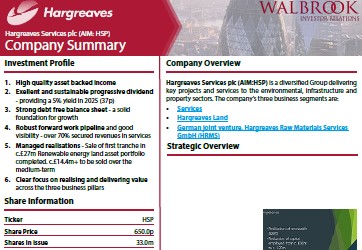 Hargreaves Services Company summary October 25